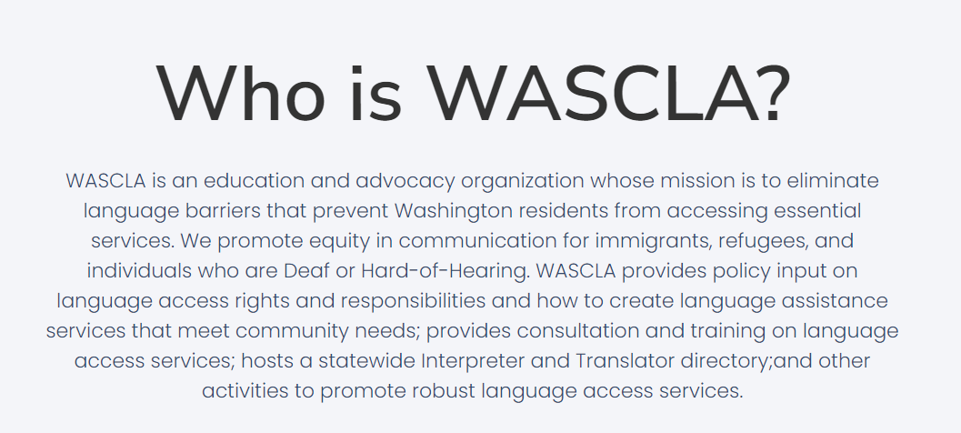 A short blurb of who WASCLA is